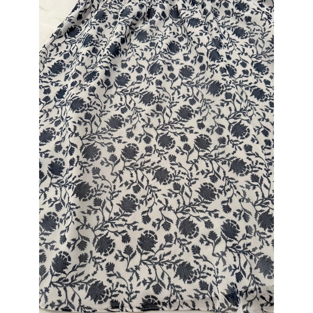 Ann Taylor LOFT Petites Floral Spaghetti Strap Dress Navy White MP MPetite - Picture 4 of 10